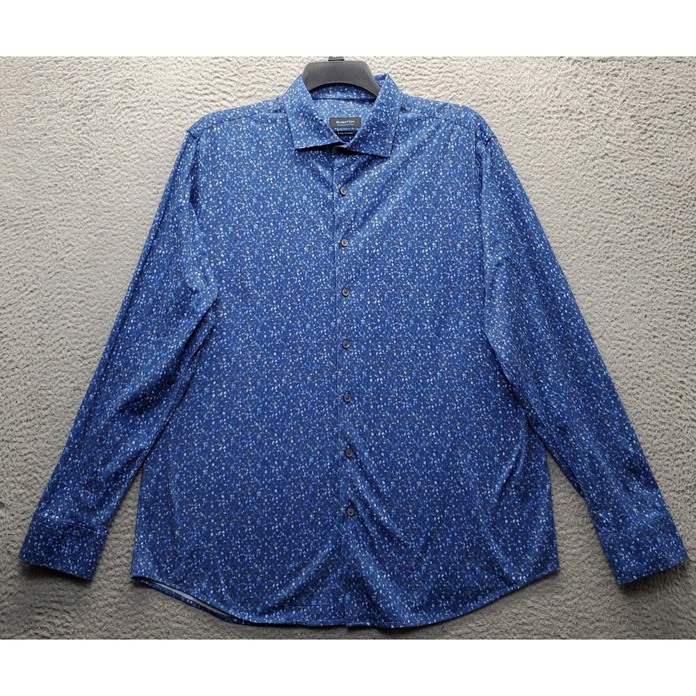 Bugatchi Shirt Mens XL Multi Liberty Floral 8 Way Stretch Long Sleeve Button Up